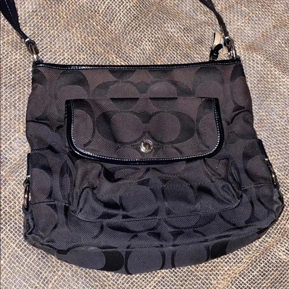 Vintage Coach Signature monogram canvas  shoulder bag - Picture 7 of 16